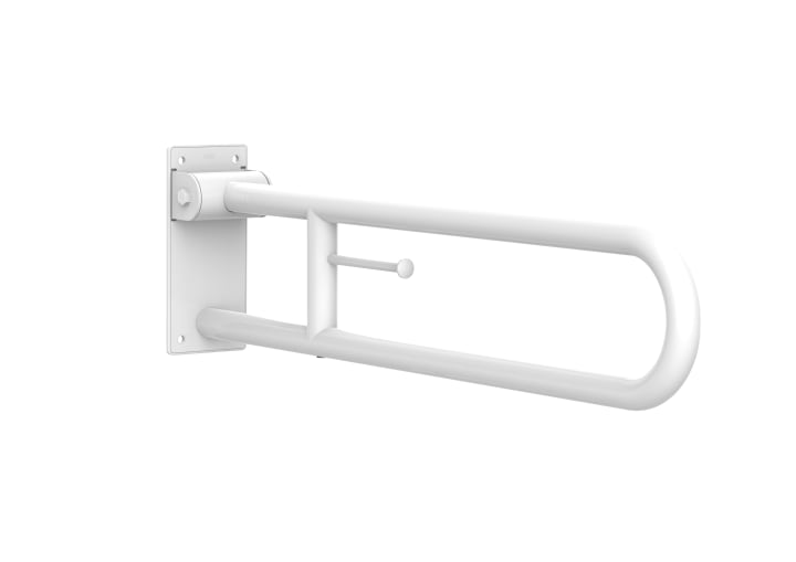 COMFORT - klappbarer Haltegriff, mit Toilettenrollenhalter, weiße Oberfläche