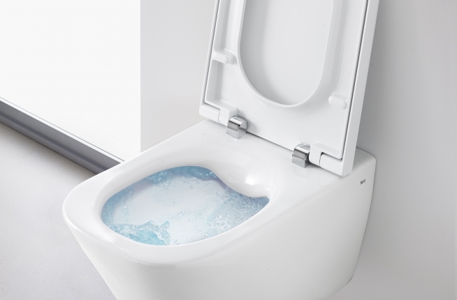 Toilet with Rimless technology by Roca