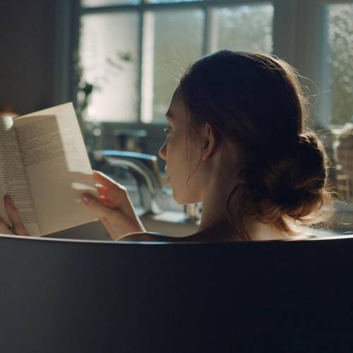 Woman reading a book